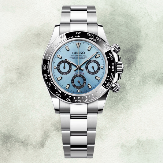 Custom Seiko Daytona Inspired with Sky Blue Dial
