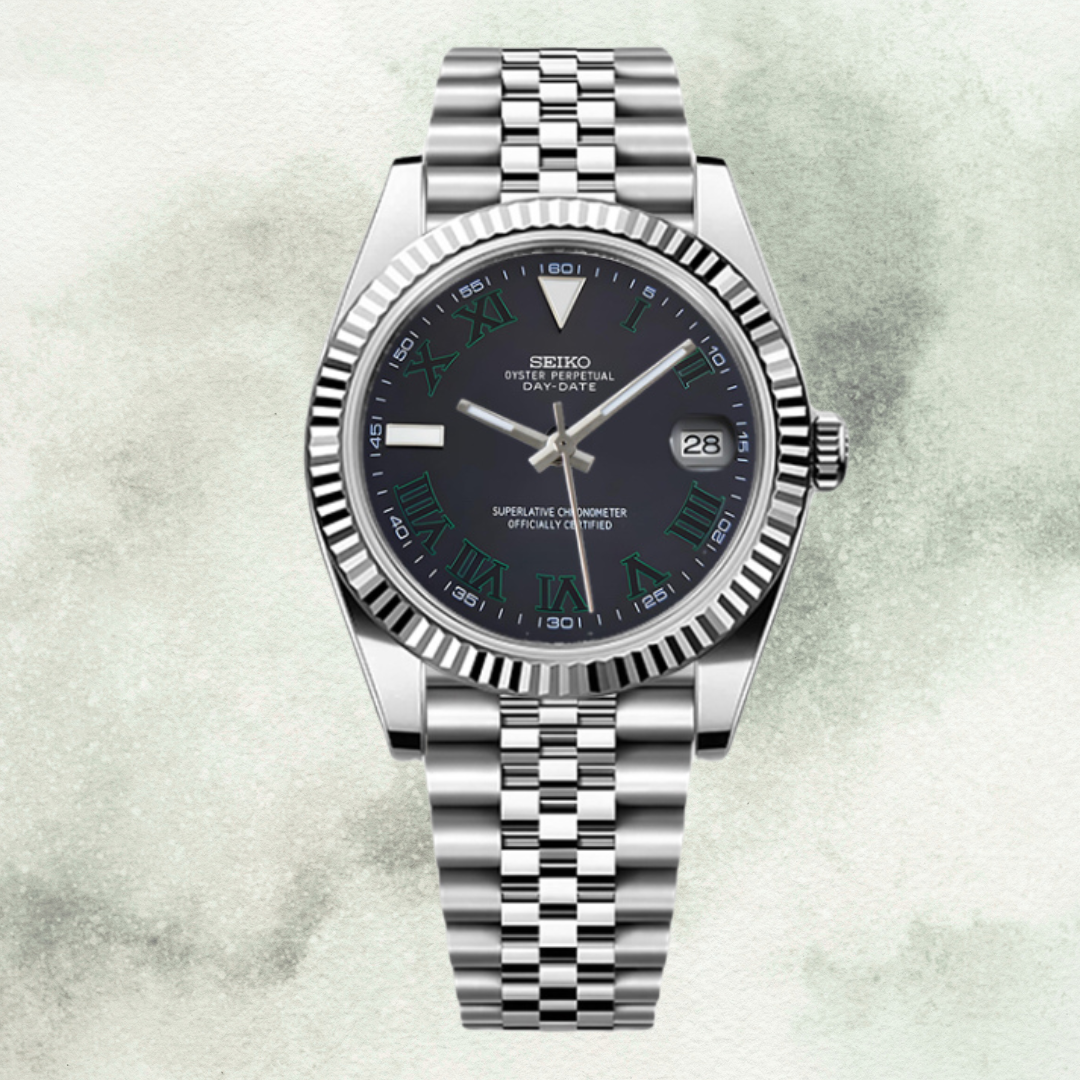 Custom Seiko Black Wimbledon Dial