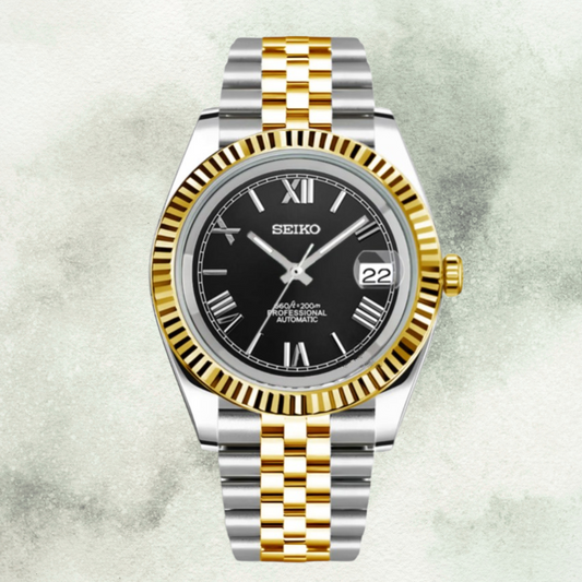 Custom Seiko with Black Roman dial