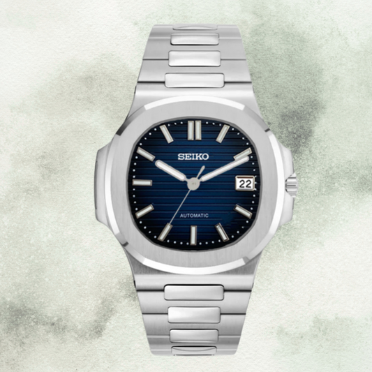 Custom Seiko Nautilus Inspired with Navy Blue Dial