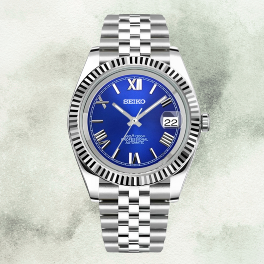 Custom Seiko with Blue Roman Dial