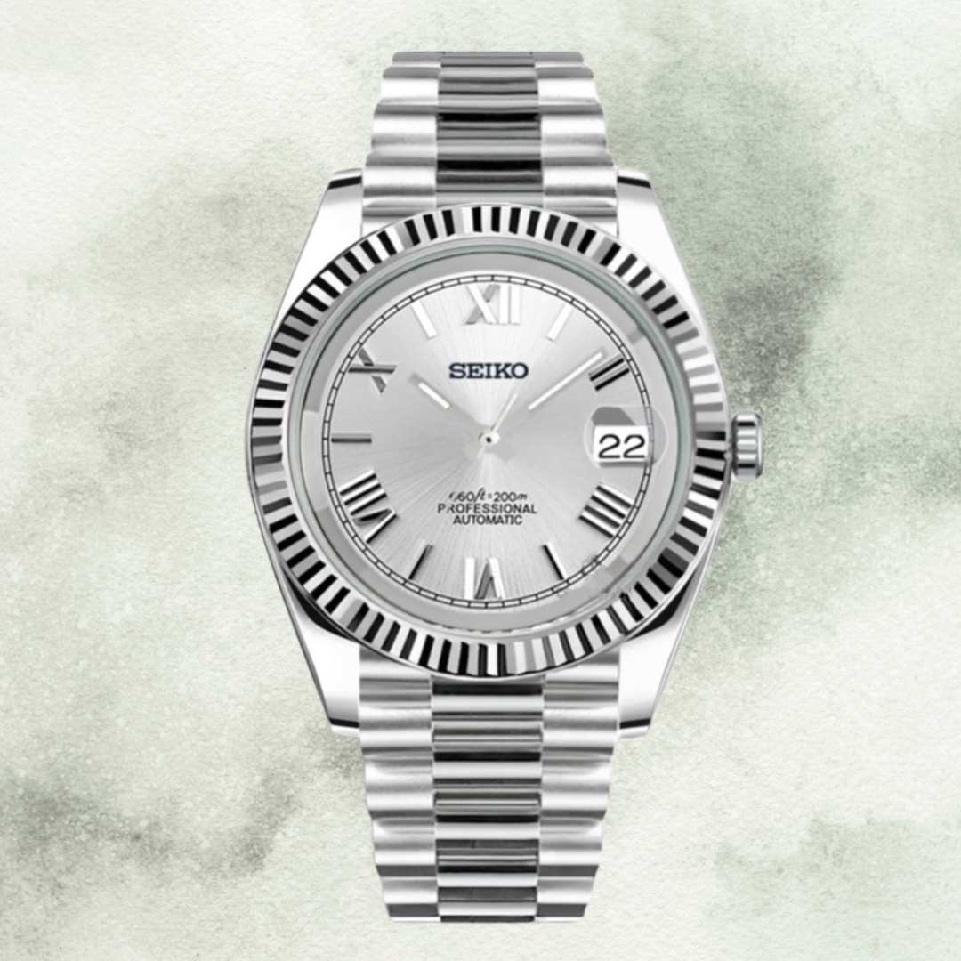 Custom Seiko with White Roman Dial