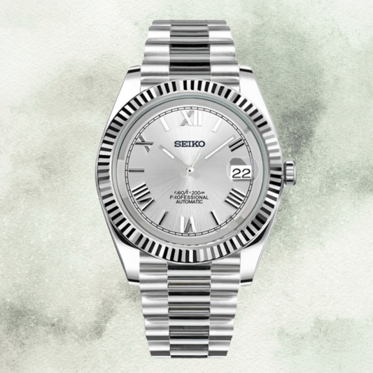 Custom Seiko with White Roman Dial