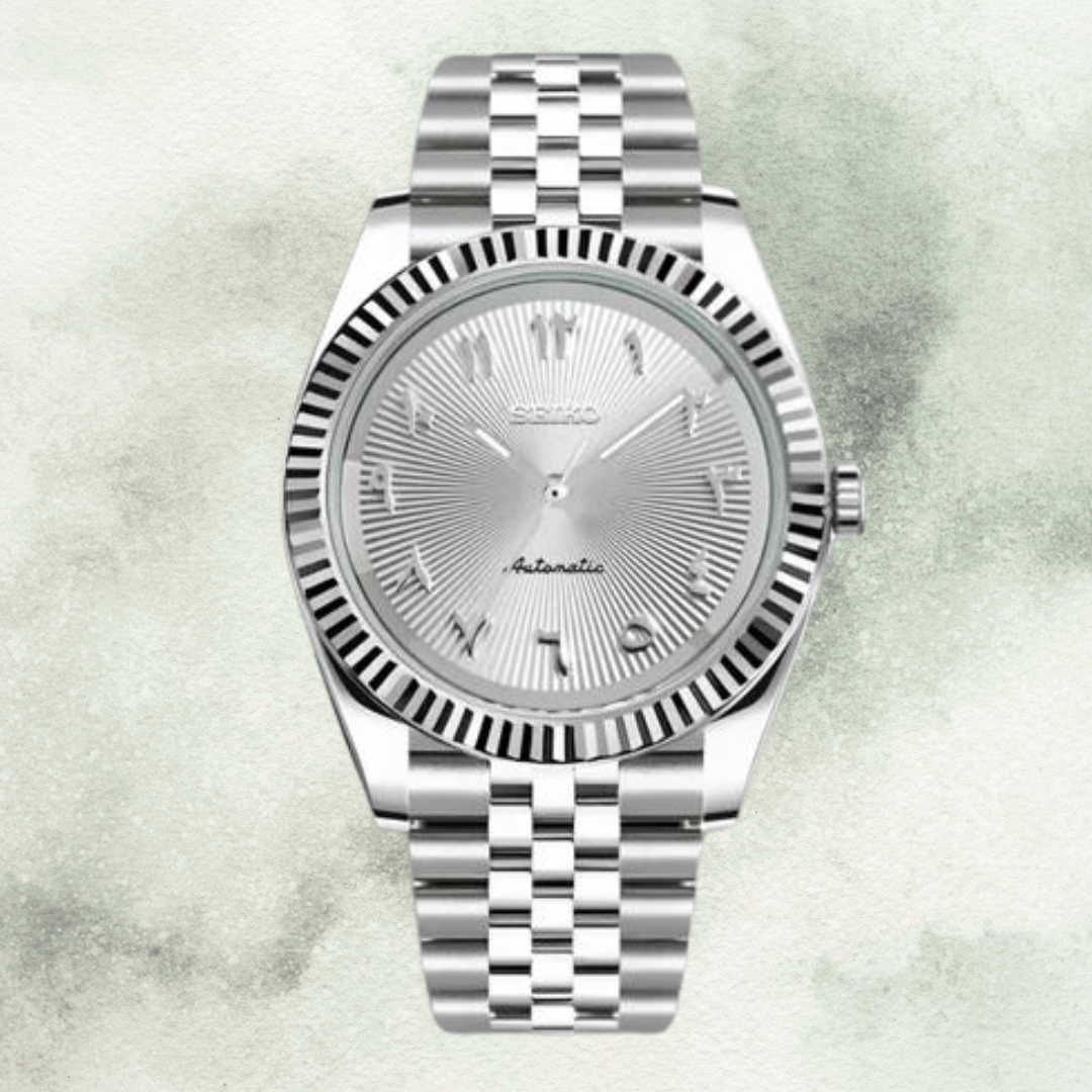 Custom Seiko with White Arabic Dial