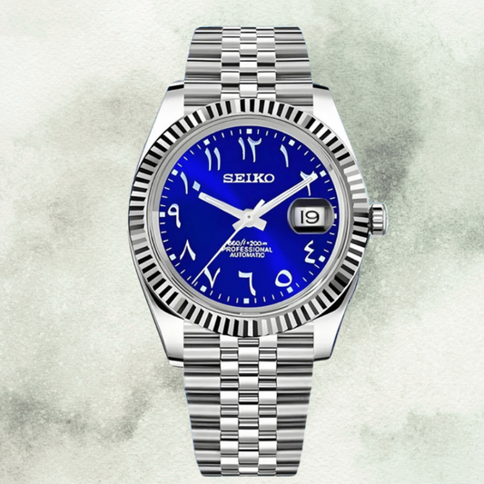 Custom Seiko with Blue Arabic Dial