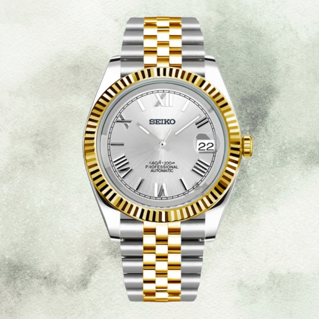 Custom Seiko with White Roman Dial