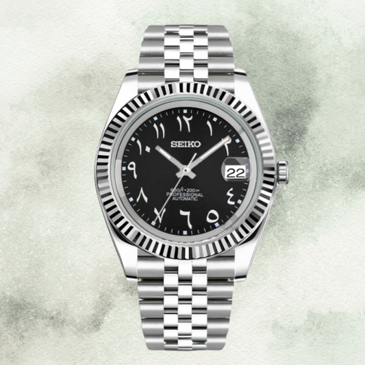 Custom Seiko with Black Arabic Dial