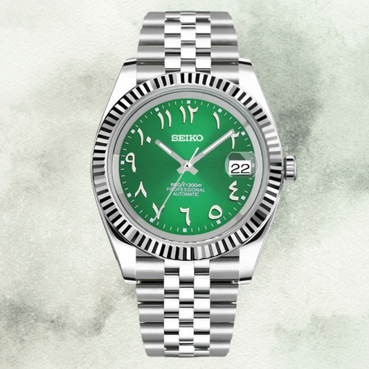 Custom Seiko with Green Arabic Dial