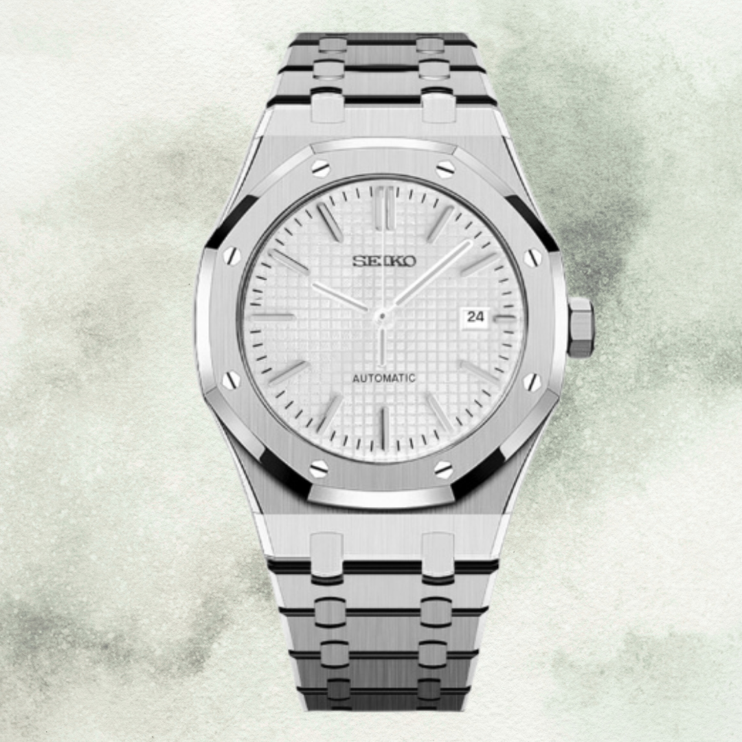 Custom Seiko Royal Oak Inspired with White Dial