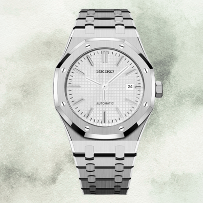 Custom Seiko Royal Oak Inspired with White Dial