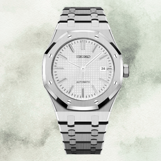 Custom Seiko Royal Oak Inspired with White Dial