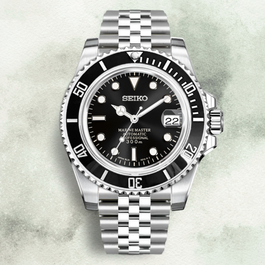 Custom Seiko Submariner with Black Dial