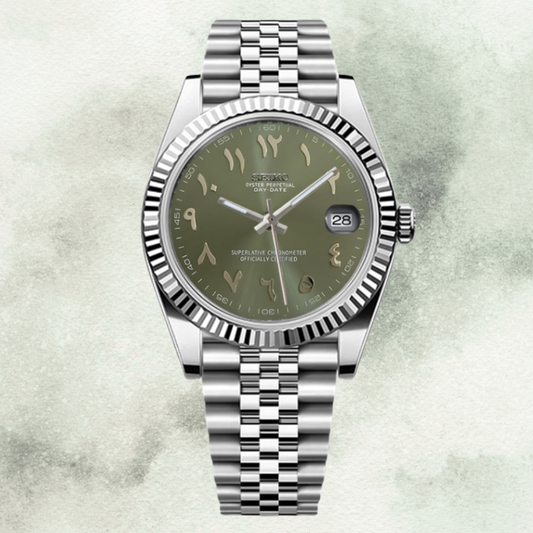 Custom Seiko with Olive Arabic Dial