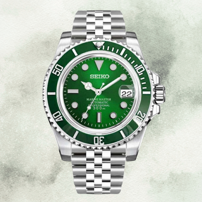 Custom Seiko Submariner with Green Dial