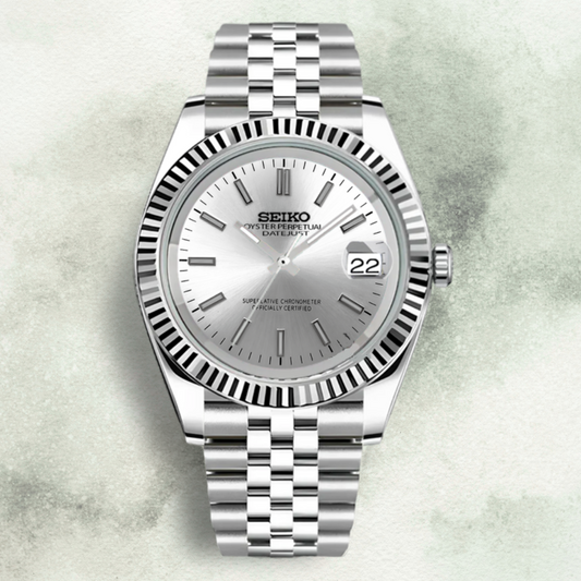 Custom Seiko with Silver Dial