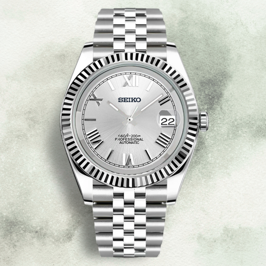Custom Seiko with White Roman Dial