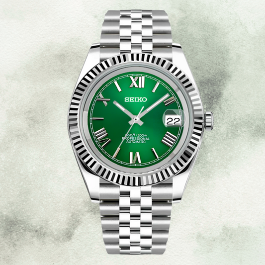 Custom Seiko with Green Roman Dial