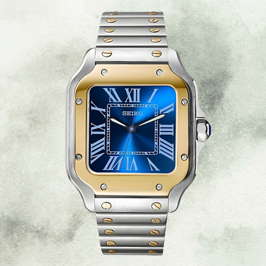 Custom Seiko Santos Inspired with Blue Roman Dial