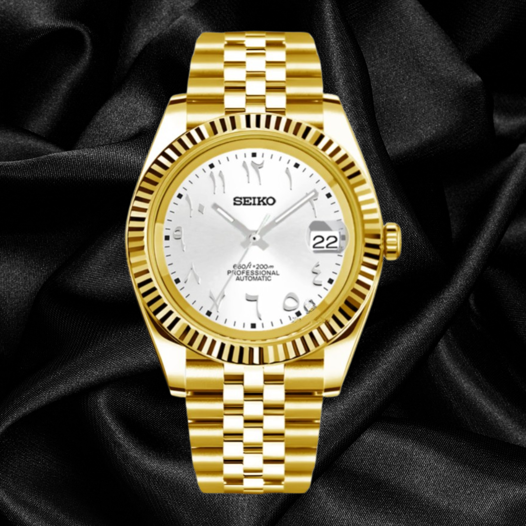 Custom Datejust with White Arabic dial